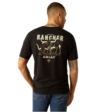 Ariat Men's Black American Rancher TShirt-10052018