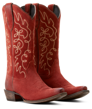 Ariat Ladies Jukebox Western Boot Red Suede - 10053791