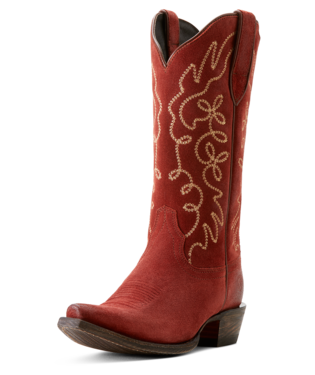 Ariat Ladies Jukebox Western Boot Red Suede - 10053791