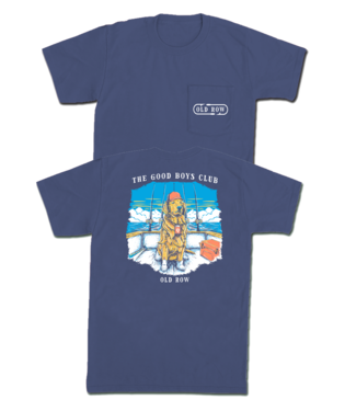 Old Row The Good Boys Club Deep Sea Pocket Tee - China Blue - WROW3096