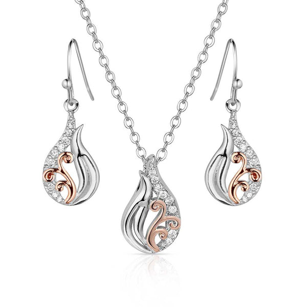 Montana Silversmiths Whips of Elegance Crystal Jewlery Set-JS5780