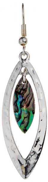 Rain Jewelry Collection Silver Marquis Abalone Earring E1371S