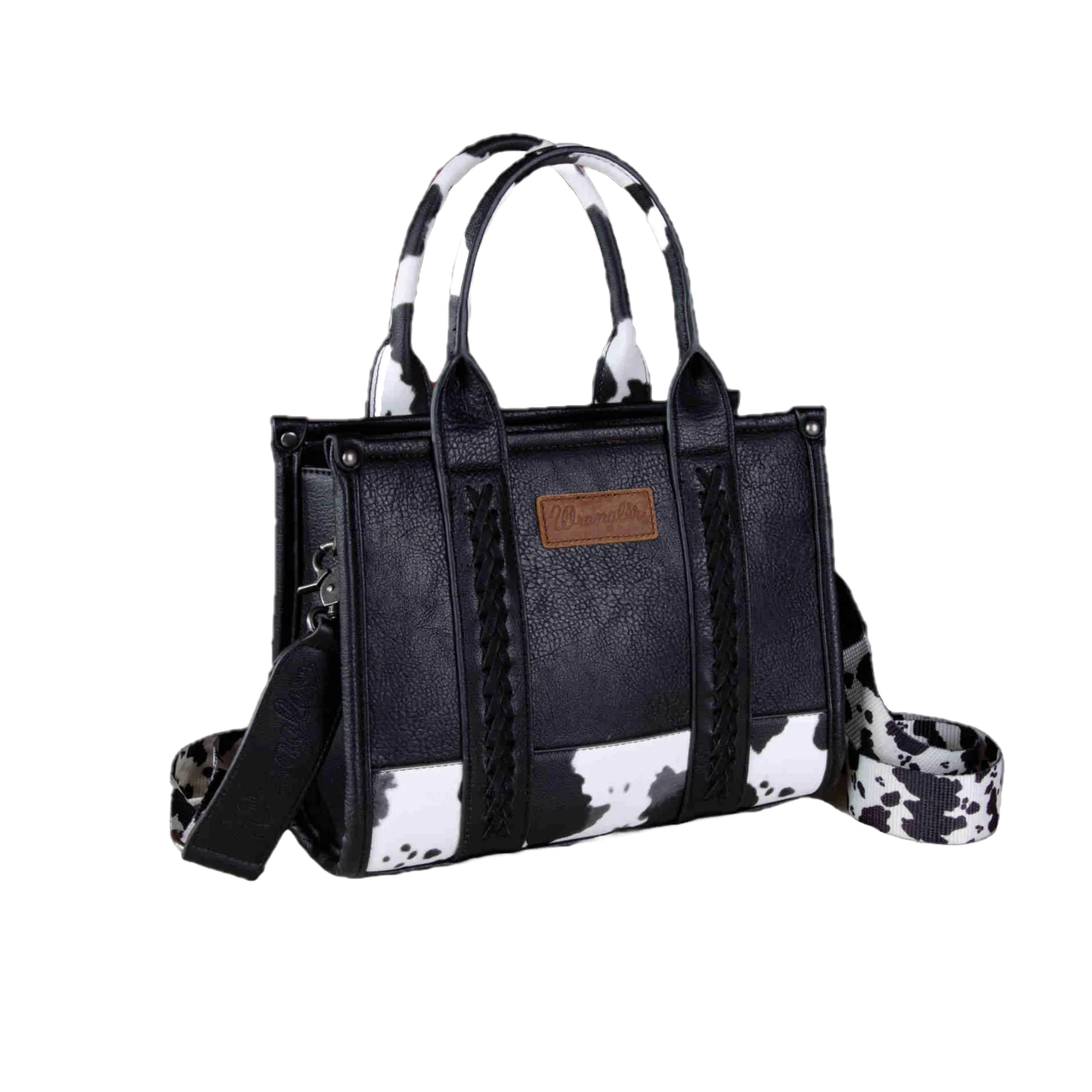 Wrangler Ladies Black & Cowhide Adjustable Purse WG102-8120SBK