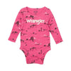 Wrangler Baby Girl Long Sleeve Pink Onesie 112356570