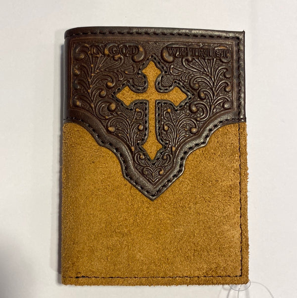 Nocona Tri-Fold Cross Engraved Wallet N5413608