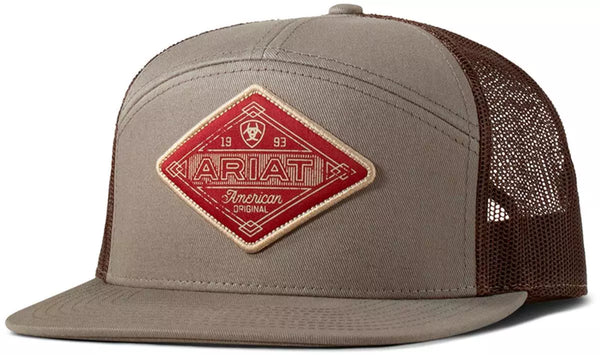 Ariat Cement & Chocolate Diamond Logo Patch Cap - A300090206