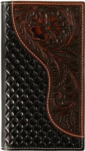 Nocona Western Wallet Mens Rodeo Basketweave Embossed Brown - N500046702