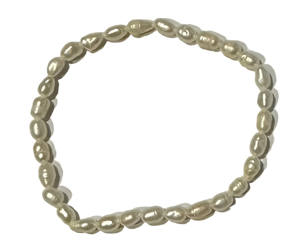 Alex Carol Jewelry 4/5MM Rice Pearl Roll on Bracelet - B24014RP