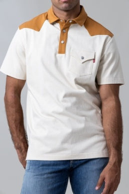 Kimes Ranch Mens Gallup Polo Shirt - Natural