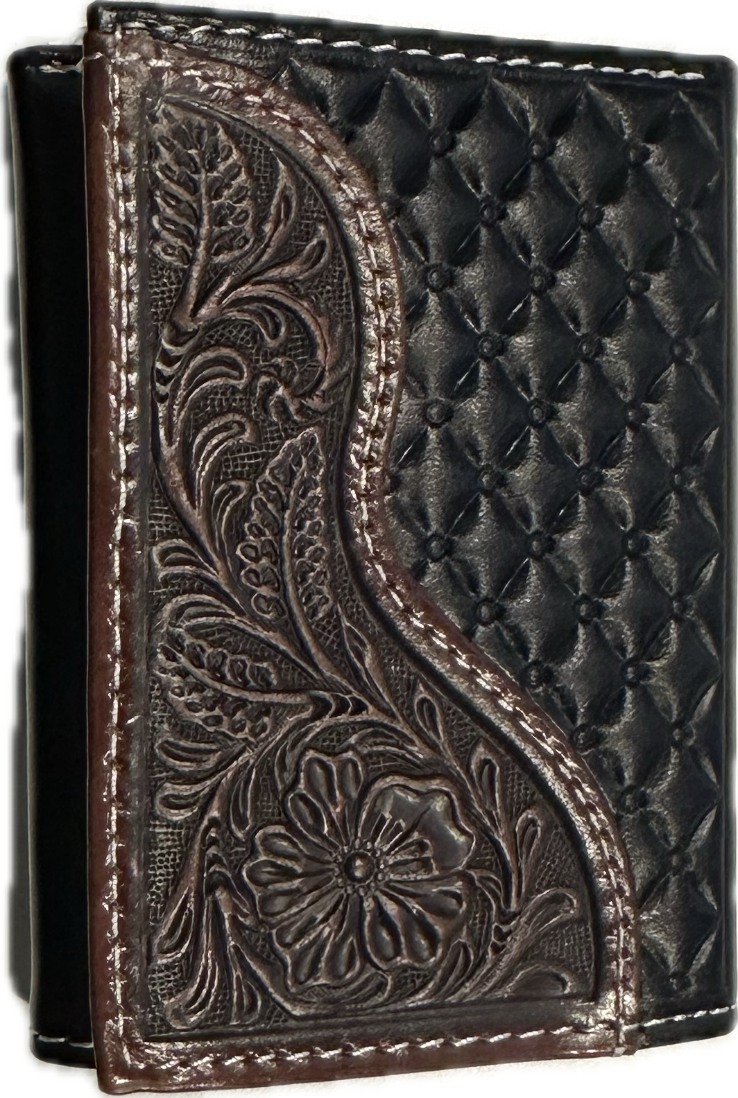 Nocona Tri-Fold Wallet Floral Overlay - N500046802