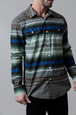 Kimes Ranch Mens Pueblo Stripe Jacket - Sage