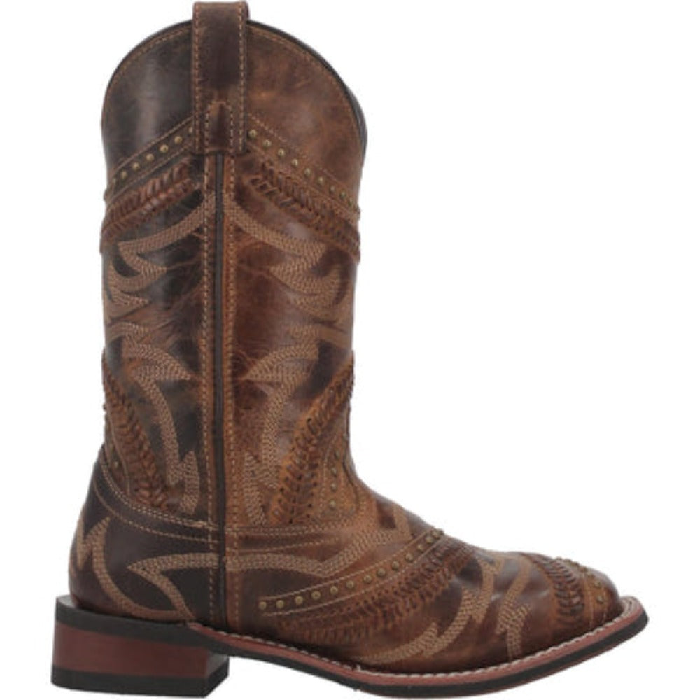 Laredo Ladies Charli leather Wide Square Toe Boots 5893