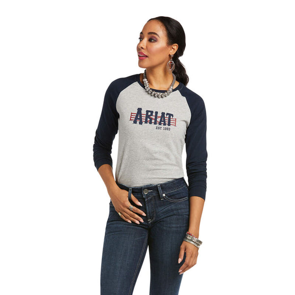 Ariat Ladies R.E.A.L. Graphic Tee Heather Grey 10038061