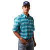 Ariat Men's Konner Classic Fit Shirt Enamel Blue 10043638