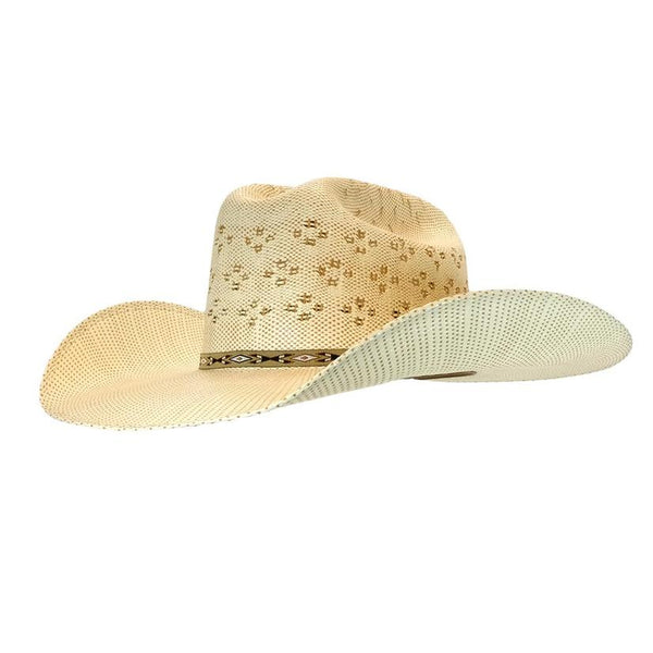 Twister Bangora Natural and Tan 4.25" Brim Straw Hat - T71696