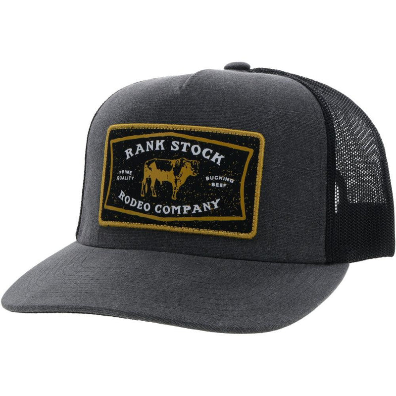 Hooey Rank Stock Charcoal/Black Ball Cap 2158T-CHBK