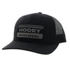 Hooey Horizon Black/Black Grey Patch Ball Cap 2235T-BK