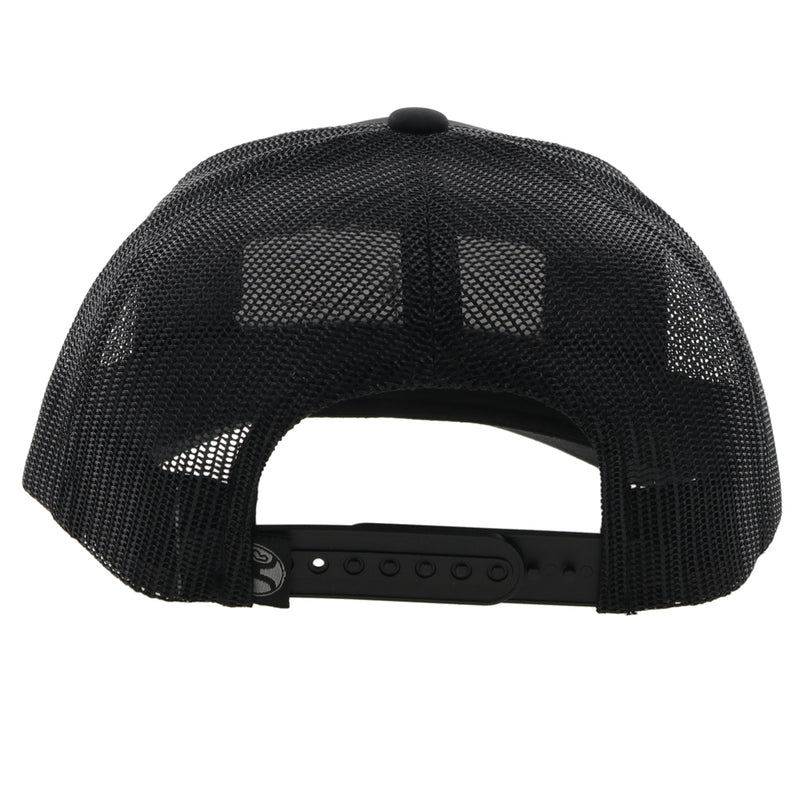 Hooey Horizon Black/Black Grey Patch Ball Cap 2235T-BK