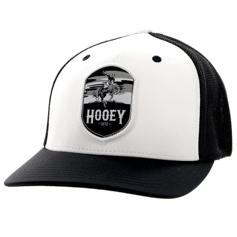 Hooey Cheyenne Black and White Ball Cap S/M 2244WHBK-01