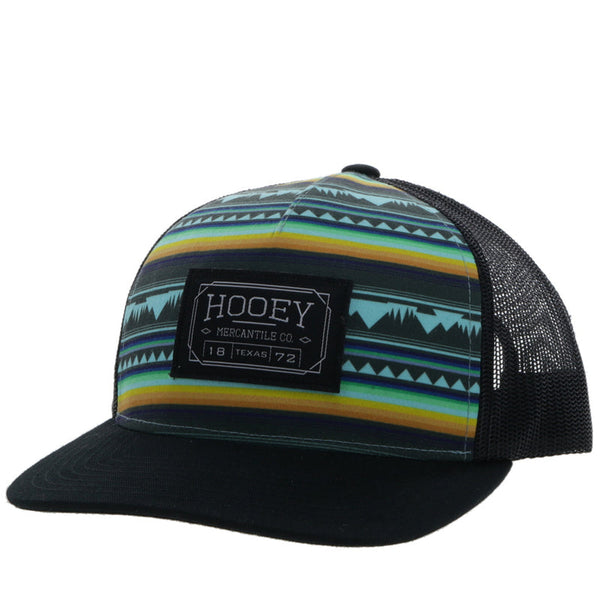 Hooey "Doc" Turquoise/Black With Aztec Trucker Cap 2302T-TQBK