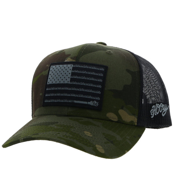 Hooey "Liberty Roper" Camo & Black Cap 2310T-CABK