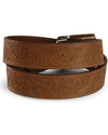 Tony Lama Women's Navajo Spirit Embossed Leather Belt Aged Bark