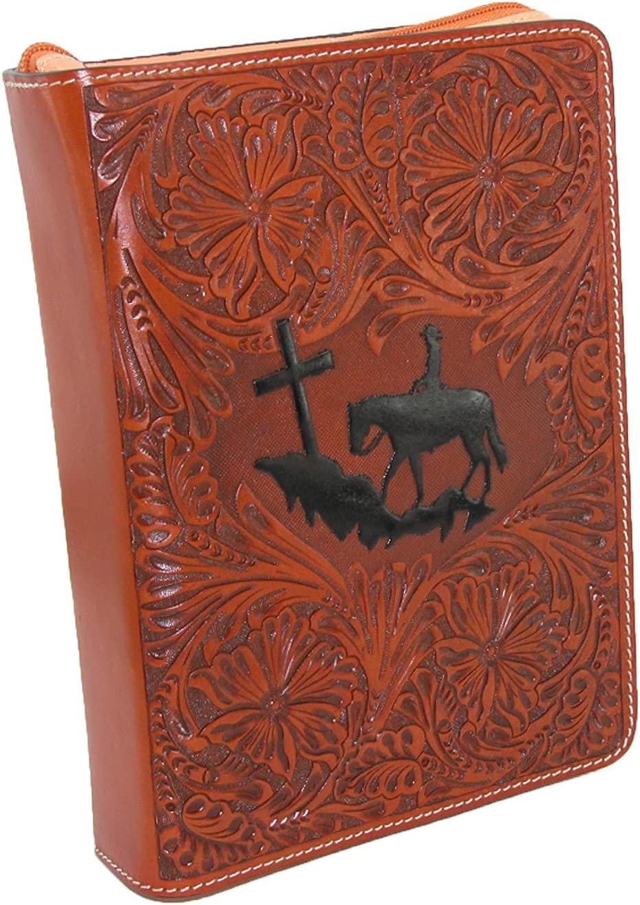 Hand Tooled Silhouette Bible Cover