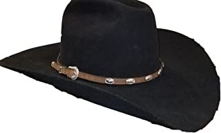 M&F Western Oval Concho Hat Band- Medium Brown #0237444