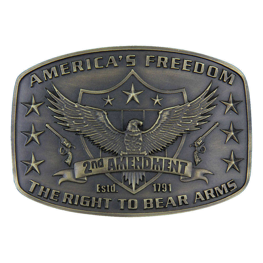 Montana Silversmiths 2nd Amendment Heritage Attitude Buckle A272