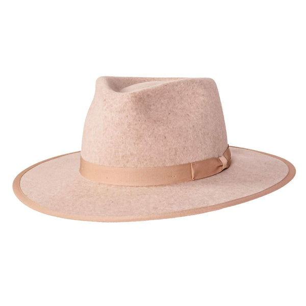 Unisex Bondi Oatmeal Felt Fedora Hat  bondioatmeal