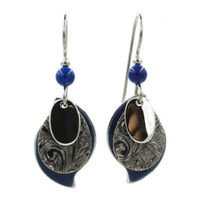 SILVER FOREST BLUE TEAR DROPS - E-9392E