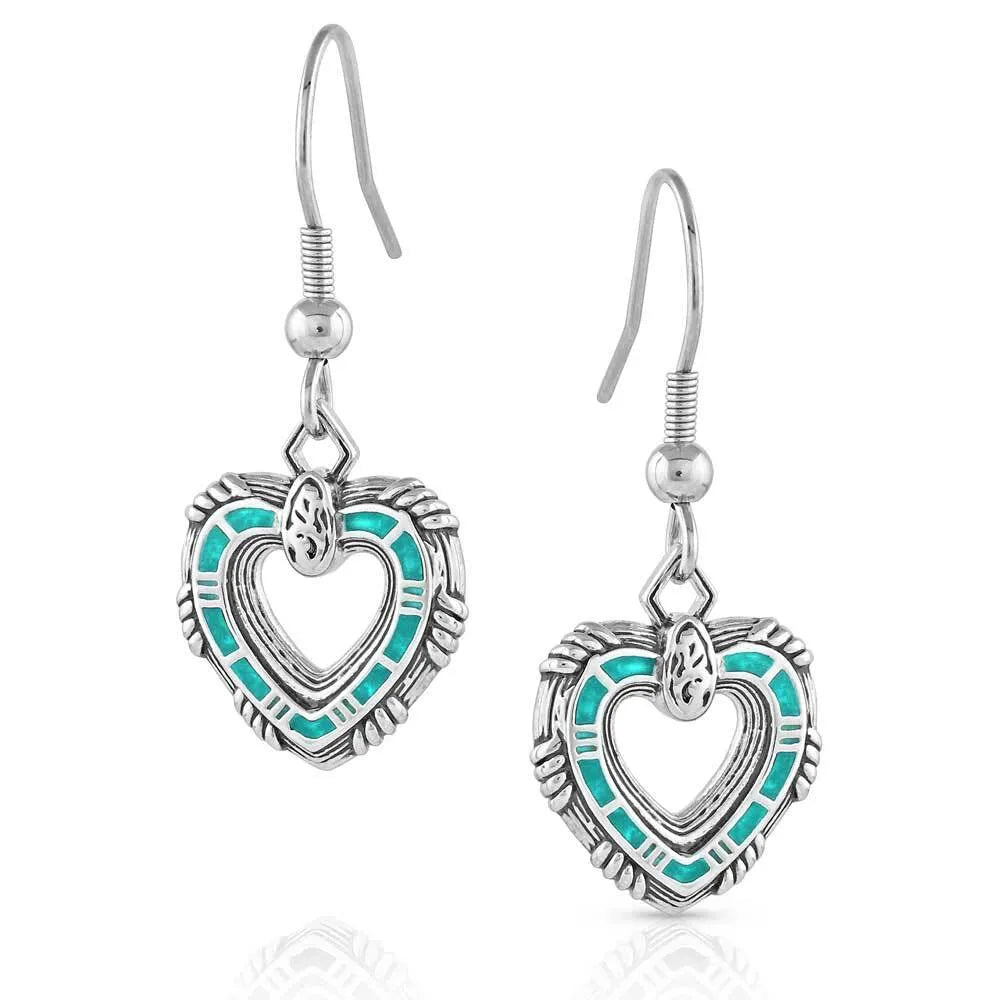 Montana Silversmiths Love Conquers All Heart Earrings-ER5477
