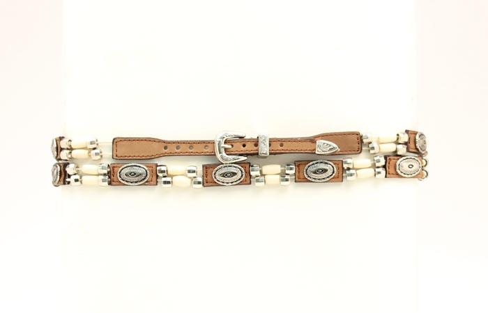 M&F Leather Hatband With Beads 0298344