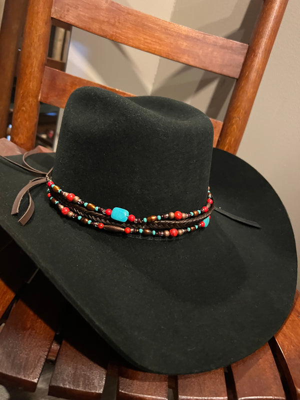 Cowboy Collectibles Beaded Horsehair Hatband-HB20