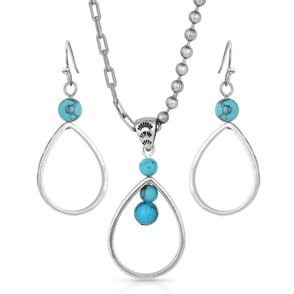 Montana Silversmiths Down to Earth Teardrop Jewelry Set JS4895