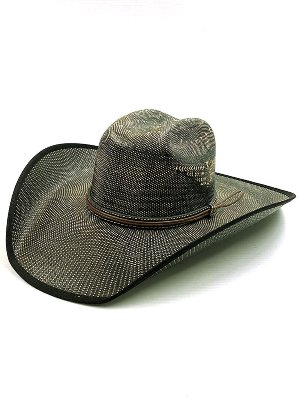 Justin Bent Rail Fenix Straw Cowboy Hat Black