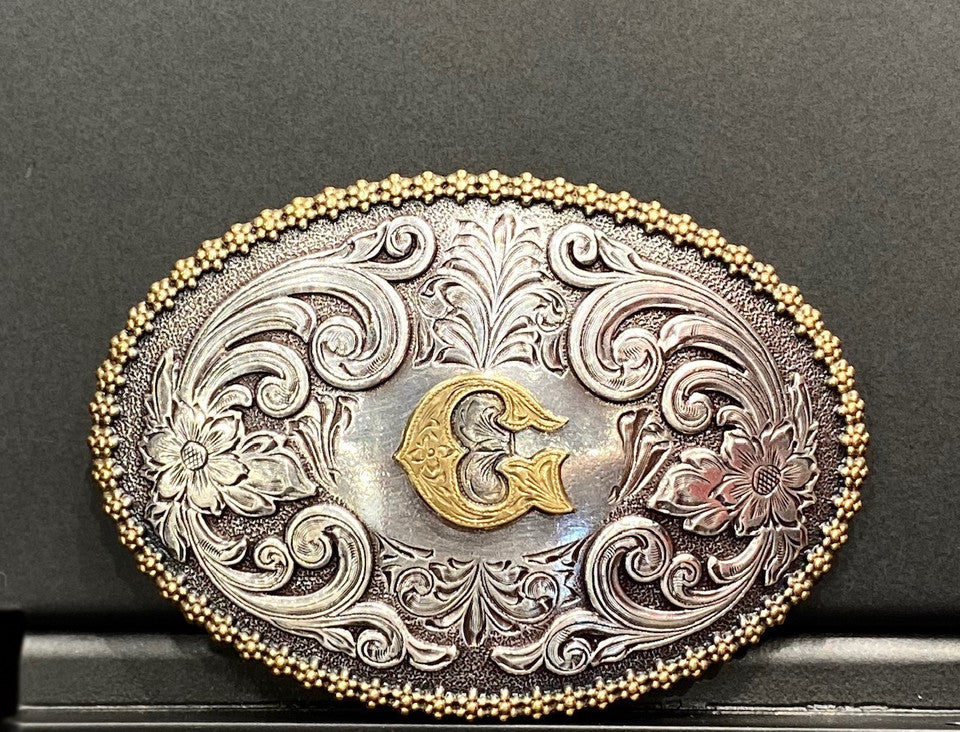 NOCONA OVAL INITIAL BUCKLE G - ACC BUCKLE - 37072-G