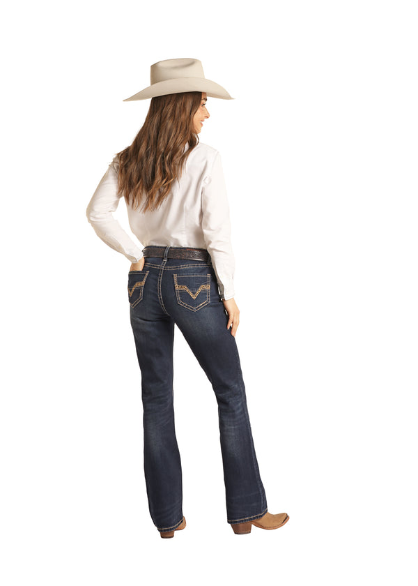 Rock & Roll Denim Women's High Rise Bootcut Jeans