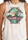 Rock & Roll Denim Graphic Desert Scene Tank RRWT20R0YQ