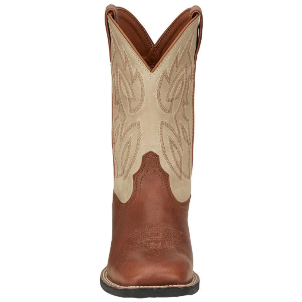 Justin Men's Stampede Whiskey Cowhide 11in. Bone Top Square Toe Boots SE7511