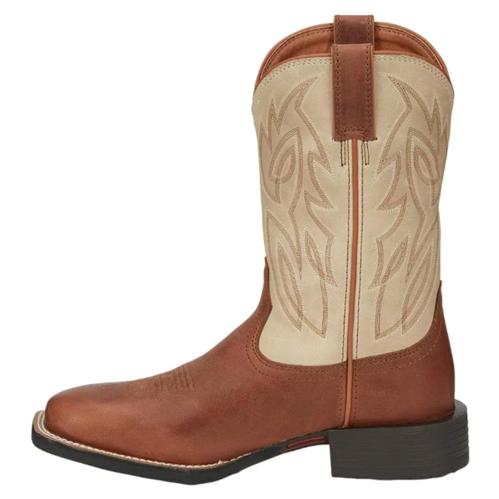 Justin Men's Stampede Whiskey Cowhide 11in. Bone Top Square Toe Boots SE7511