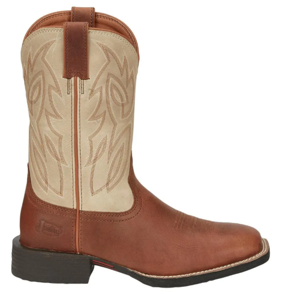 Justin Men's Stampede Whiskey Cowhide 11in. Bone Top Square Toe Boots SE7511