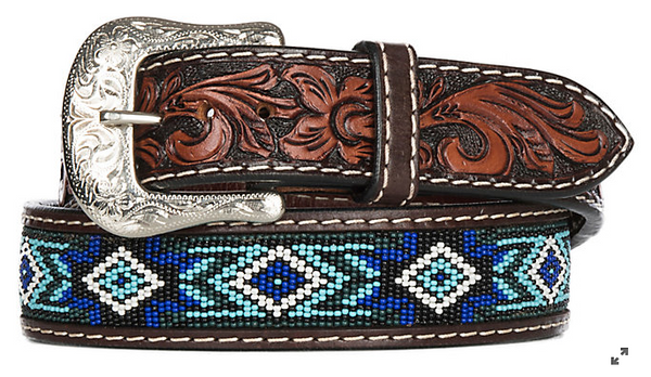 Twisted X Beaded Blues Western Fashion Belt XIBB-101