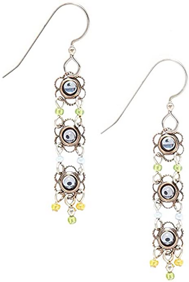 Silver Forest Triple Flower Earrings NE-0202