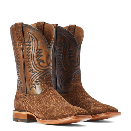 Ariat Men's Circuit Paxton Tan Hippo Print Square Toe Boots 10042407