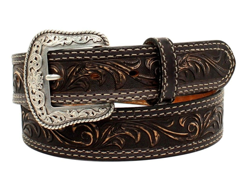 Nocona Western Belt Mens Western Scroll Pecos Etched Buckle N2300701