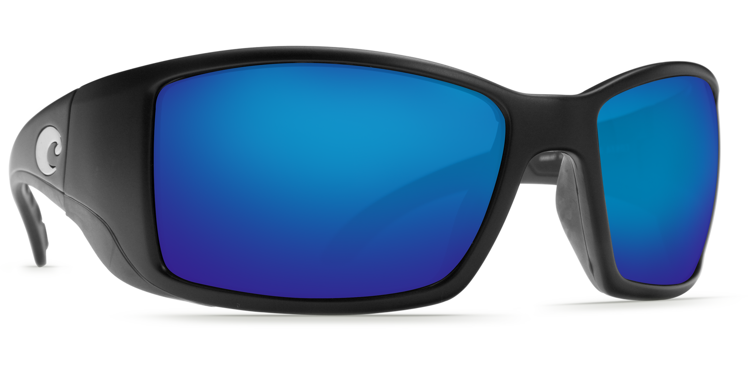 Costa Blackfin Matte Black W/ Blue Mirror Lenses 06S9014