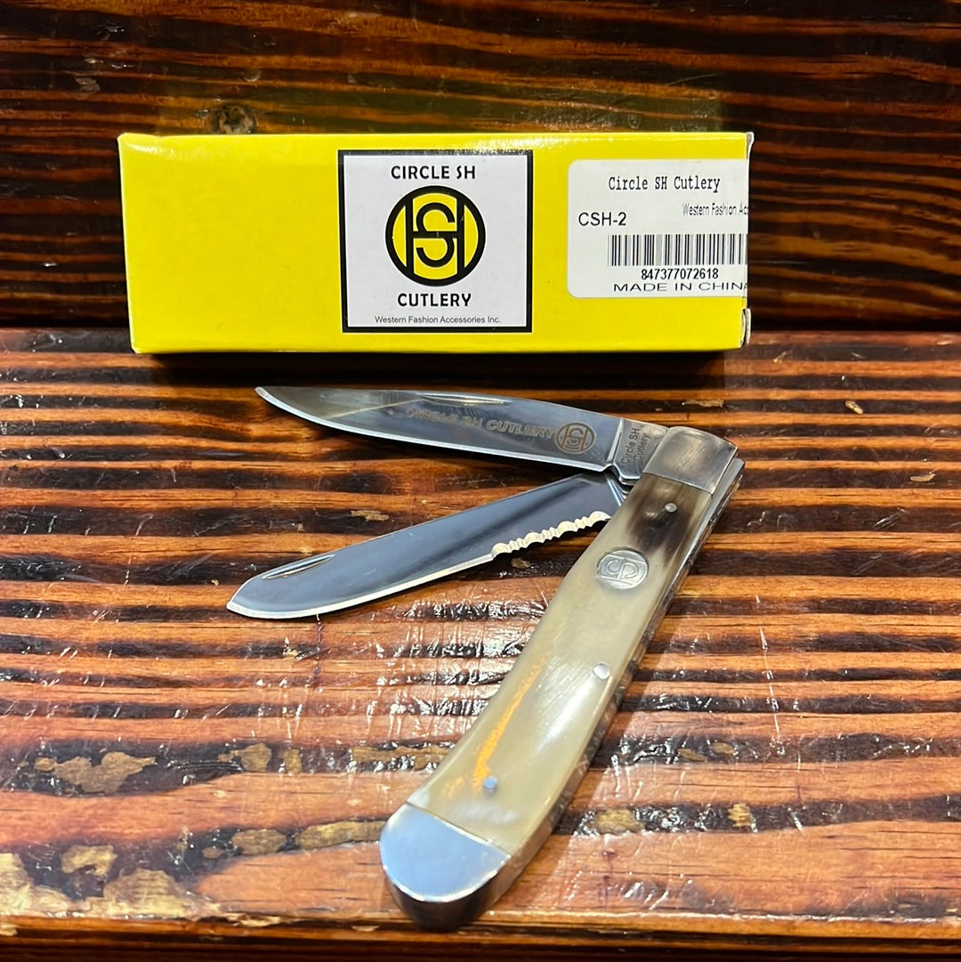 Circle SH Cutlery Folder OX Horn CSH-2