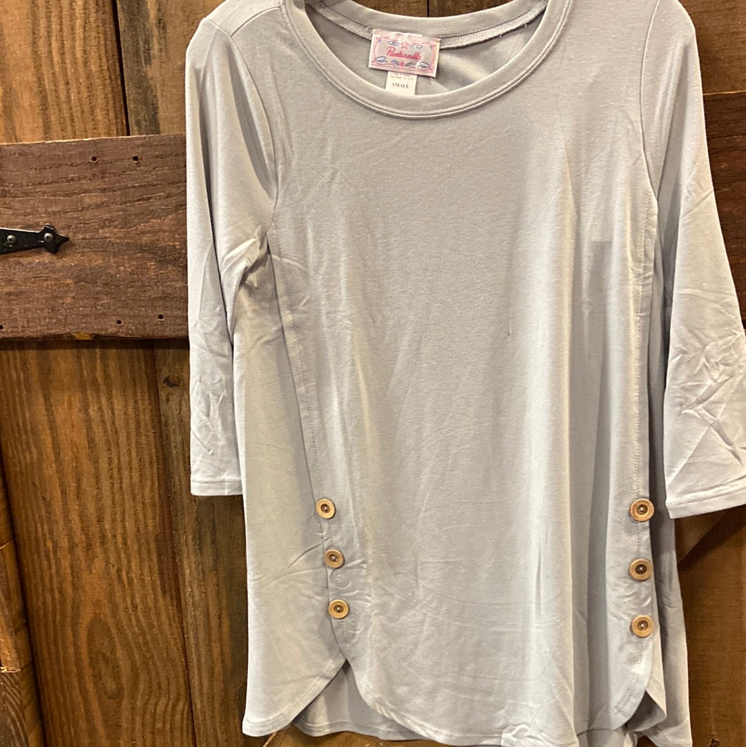 Women's Panhandle 3/4 Sleeve Top L9T1919 (light grey)