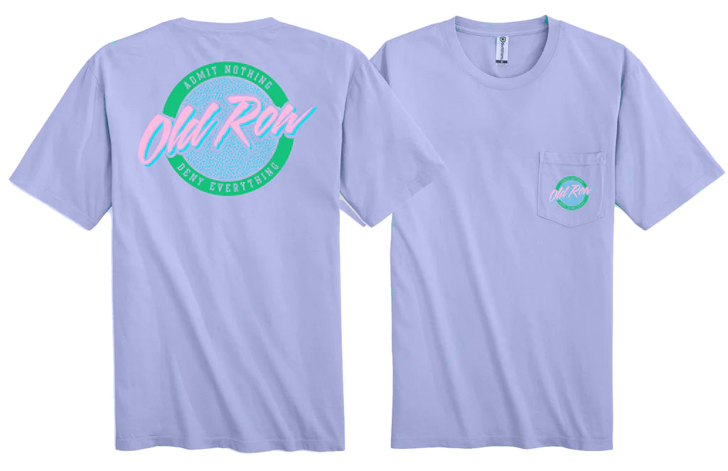 OLD ROW CIRCLE LOGO POCKET TEE (LAVENDER)-WROW2376